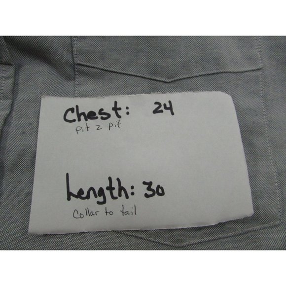 Sears Roebuck Shirt Mens 17 - 34/35 Blue Long Sleeve Button Down - Picture 8 of 8